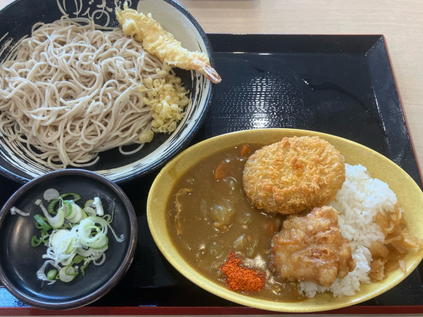 「ミニ唐コロカレーセット760円」@ゆで太郎 東鎌ヶ谷店の写真