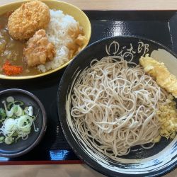 ミニ唐コロカレーセット冷そば760円海老天CP