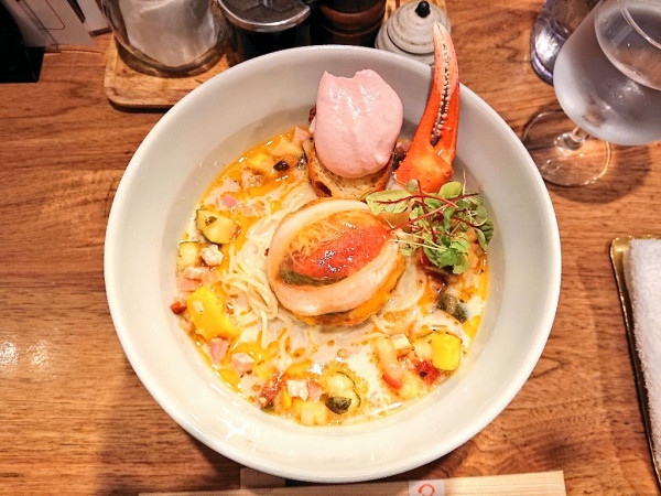 「【限定】冷やしカニらーめん」@海老丸らーめんの写真