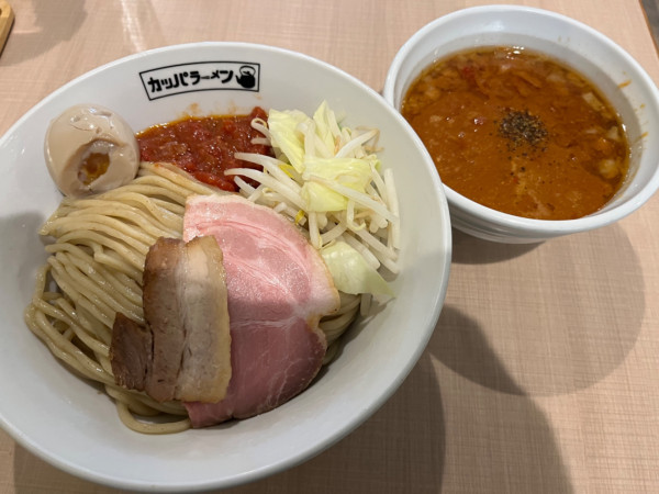 「とまと味噌つけ麺（大盛）＋くずれ味玉」@らーめん カッパハウスの写真