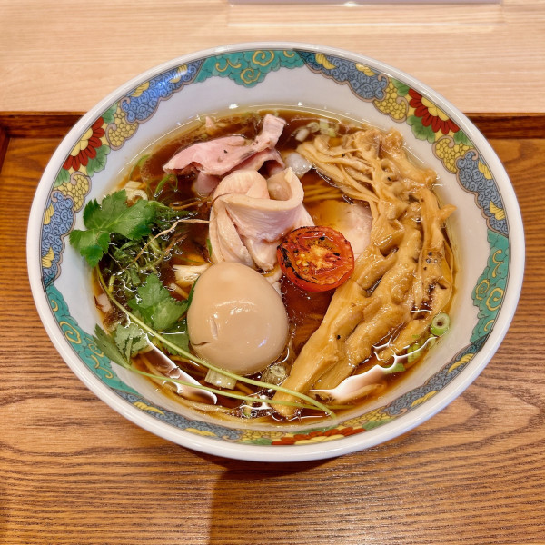 特製鶏醤油soba（1800円）＋生親子丼（500円）