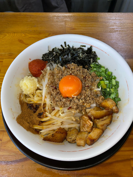 「誤爆まぜそば冷やし大盛にんにく¥1,300円」@ラーメン・つけ麺 爆王の写真