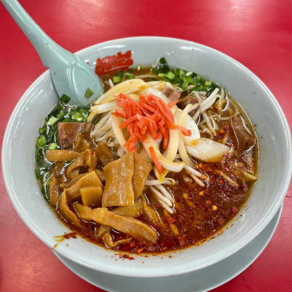 「旨辛とんこつ 半ライスセット ￥1060」@ラーメン山岡家 土浦店の写真