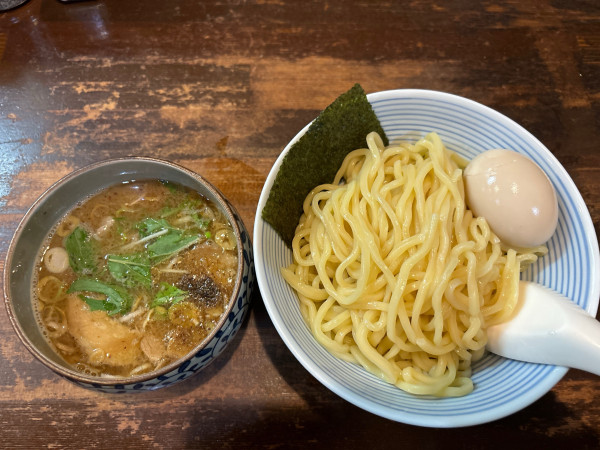 「つけそばちょい増し味玉子」@めんさいぼう五郎左の写真