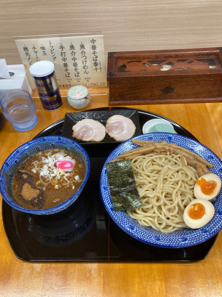 「魚介味玉つけめん」@中華そば 香十の写真