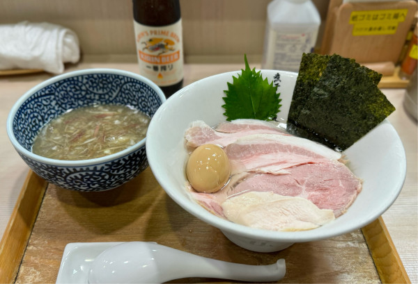 「【限定】冷やし特製昆布水つけ麺（MIX）¥1600」@煮干しつけ麺 宮元の写真