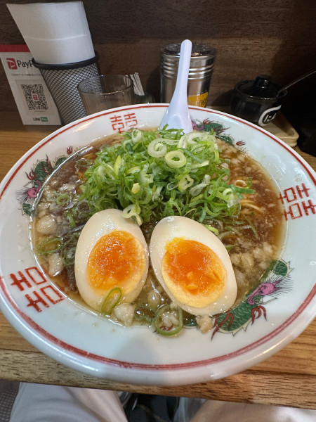 「味玉そば　840円　サービスネギ」@西國やの写真