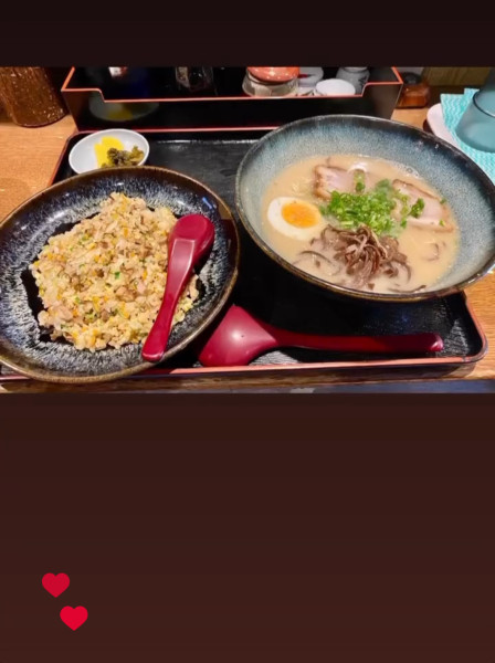 「ラーメン　チャーハンセット　背脂」@らーめん やな川の写真
