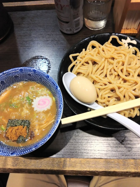「味玉つけめん並盛」@六厘舎 上野店の写真