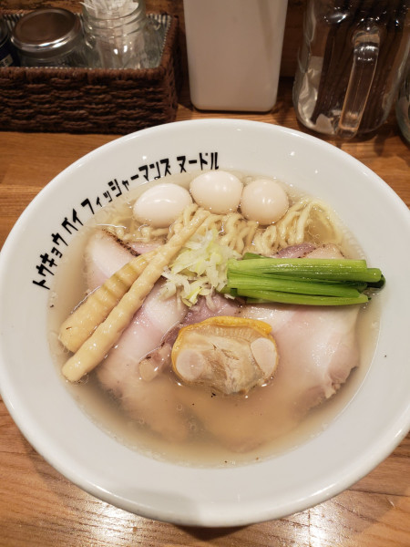 「潮らぁ麺　どっちーも！（チャーシュー２枚&うずら３個）」@Tokyo Bay Fisherman’s Noodle 茅ヶ崎店の写真