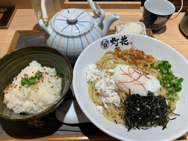 「【店舗限定】真鯛まぜそば＋鯛めし（無料クーポン）」@鯛塩そば 灯花 浦和PARCO店の写真