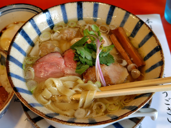 「特製中華そば(塩)·鴨丼ハーフサイズ」@中華そば 鴨福の写真