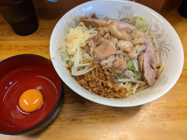 「汁なし（麺少なめ）」@ラーメン二郎 立川店の写真