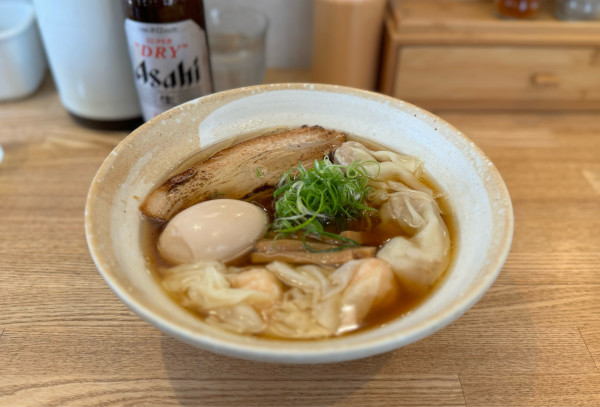 「肉・海老ワンタン麺（黒）¥1200、味玉¥100」@DURAMENTEIの写真