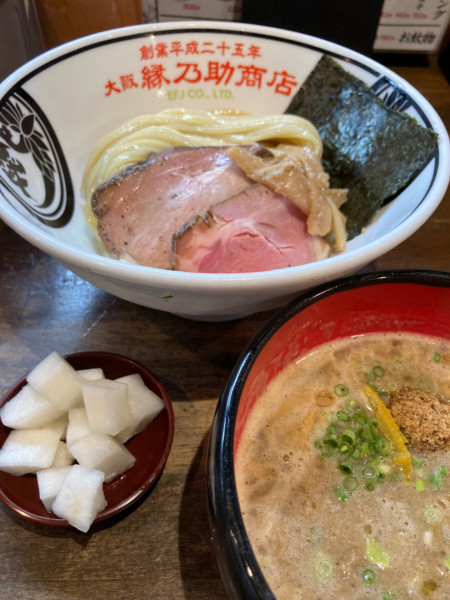 「真骨鳥魚介つけ麺¥1,250（大盛無料）」@縁乃助商店の写真