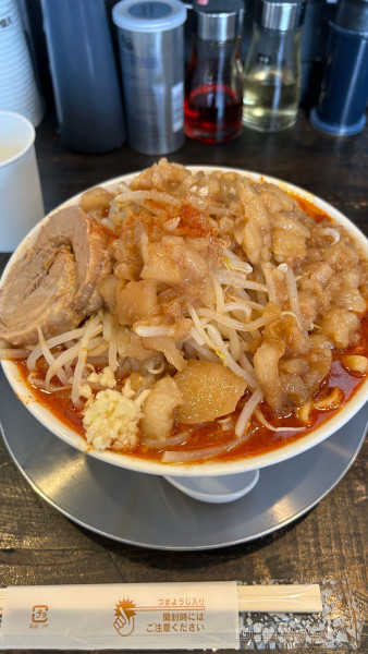 「辛豚そば(300g)」@豚のオオモリ製作所の写真