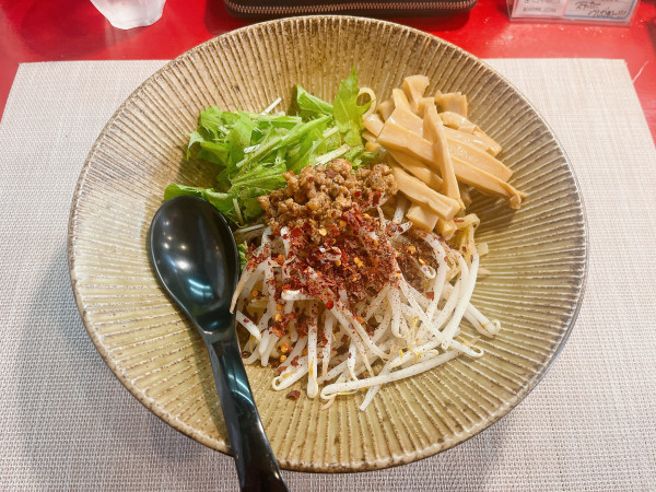 「マーラー担々麺(汁なし)2辛+メンマ」@旨辛担々麺 かいえんの写真