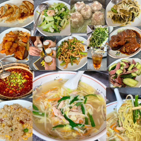 「4番定食五目野菜そばと半チャーハン1100円＋色々」@華林の写真