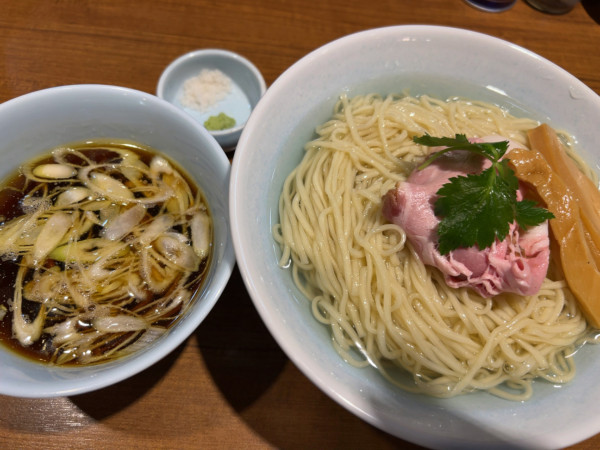 「【限定】比内地鶏のつけそば　昆布水version」@寿製麺よしかわ 川越店の写真