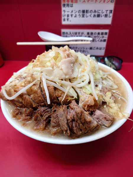 「大豚ダブル  ニンニクマシマシ  アブラ  カラメ」@ラーメン二郎 京急川崎店の写真