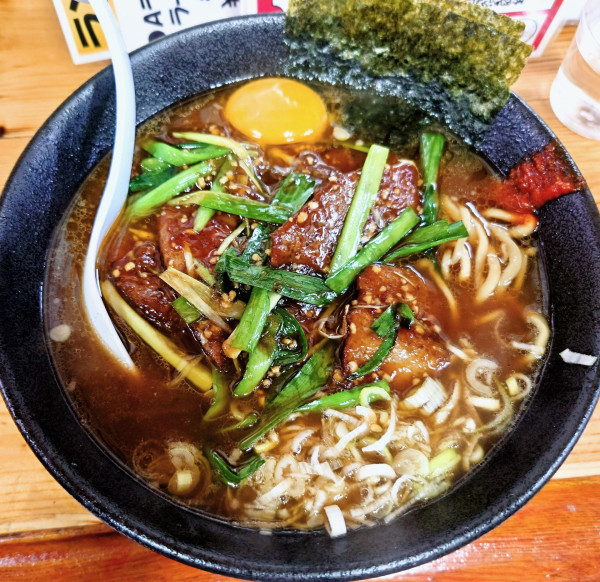 「１日１５食限定　二代目レバ玉蕎麦」@中華蕎麦 みやまの写真