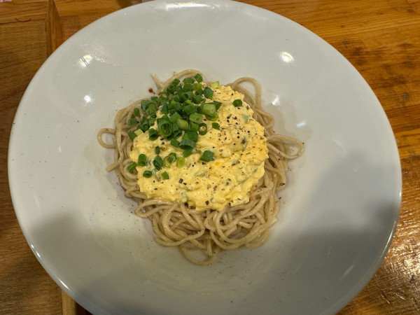 「卵たっぷりタルタルソースの和え玉」@中華蕎麦 はざまの写真