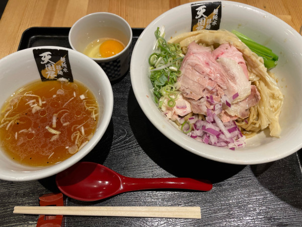 「地鶏脂そばフルセット」@超純水採麺 天国屋の写真