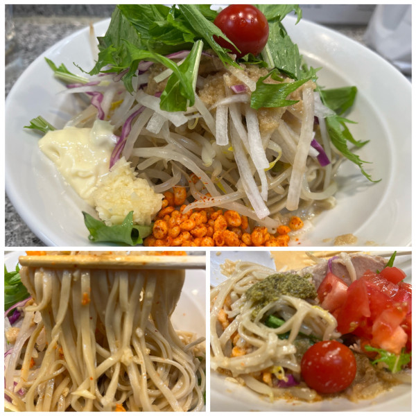 「【限定】バジルトマト冷やし中華」@麺屋 有希の写真