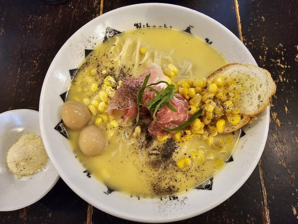 「朝獲れツヨシのダケキミとI・W・HARPER　1200円」@煮干結社 弘前店の写真