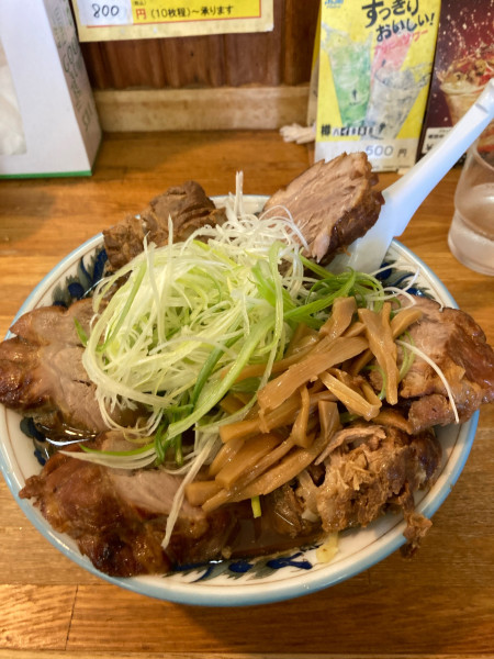 「ネギチャーシュー　1200円」@ラーメンハウス 東寺町店の写真
