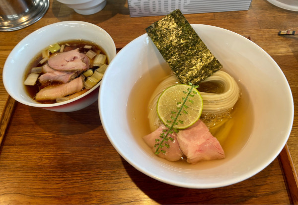 「昆布水つけ麺 ちょい肉増し 醤油(並)」@YOKOKURA STOREHOUSEの写真