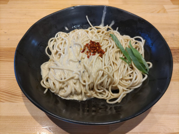 「限定和え玉②・牡蠣のクリーム和え玉」@煮干らぁめん 樹鈴の写真