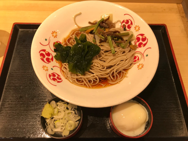 「朝限定メニュー　朝食そば（冷）」@いろり庵きらく 東京京葉店の写真