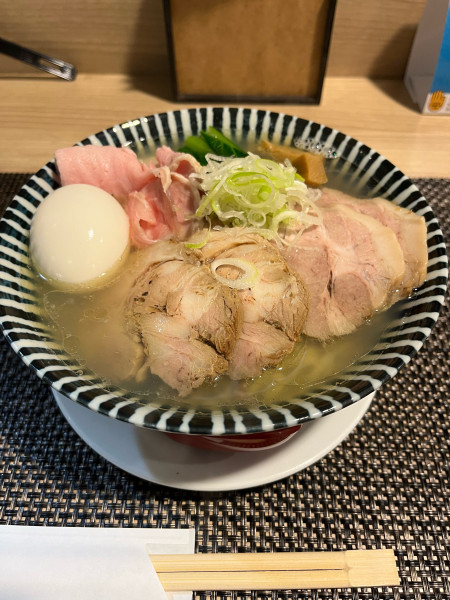 「塩ラーメン(990円)＋大盛り(165円)＋チャーシュー(385」@拉麺BARuでんすけの写真