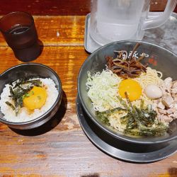 月見油そば＋卵かけご飯