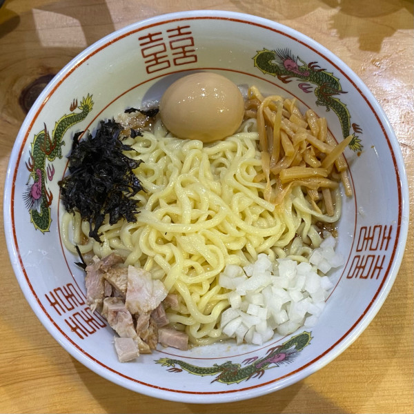 「まぜそば味玉入り ¥1,000」@背脂煮干し中華そば 和市 新橋本店の写真