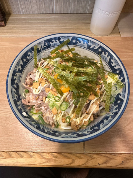 「中毒油そば(中盛)」@秋葉原つけ麺 油そば 楽の写真