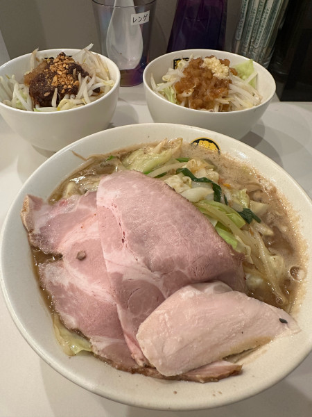 「濃菜麺+カラベジ+ジロめし」@濃菜麺 井の庄 荻窪店の写真