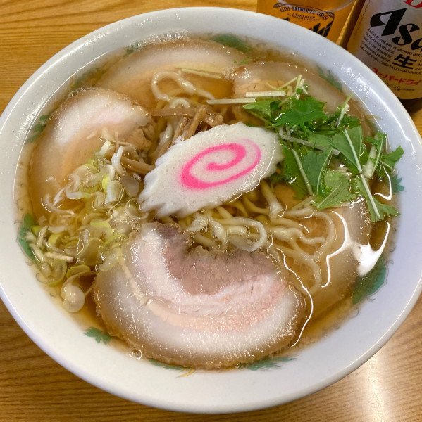 「チャーシューメン 1,000円＋ビンビール 650円」@ラーメン雅の写真