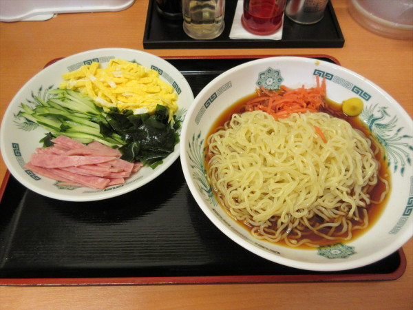 「冷し黒酢めん（630円）」@日高屋八王子店の写真
