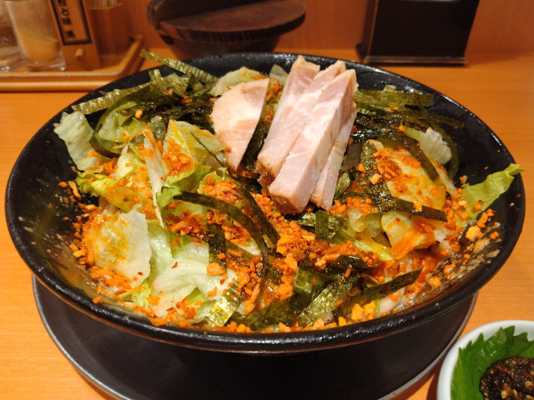 「熱血パワフル冷しまぜそば＋生七味」@六厘舎の写真