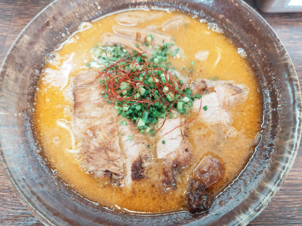 「吟醸味噌　限定豚トロチャーシュー」@麺屋 三四郎の写真