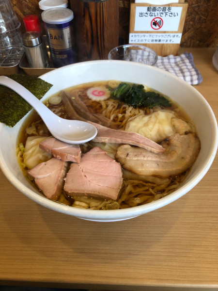 「ワンタン麺　大盛り」@白河手打中華そば 法隆の写真