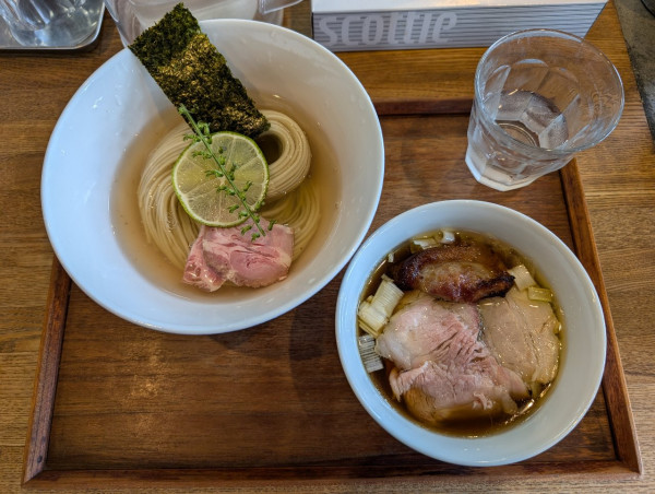 「昆布水つけめん 醤油 並」@YOKOKURA STOREHOUSEの写真