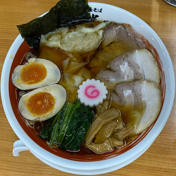 「ワンタンそば 醤油 ¥1,350」@中華そば 半ざわの写真