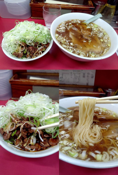 「『ミニ純レバ丼+しょうゆラーメンセット(¥1200)』」@菜苑の写真