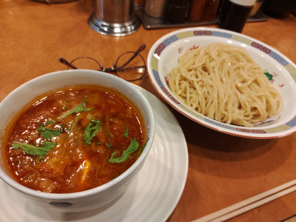 「辛口　つけ麺　小」@つけ麺中華そば 節 本八幡店の写真