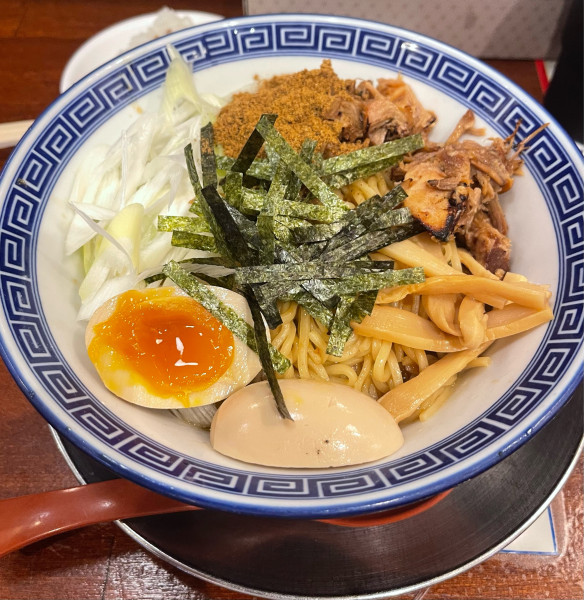 「和えそば大盛　味付半熟たまご」@東京らあめんタワー 芝大門本店の写真