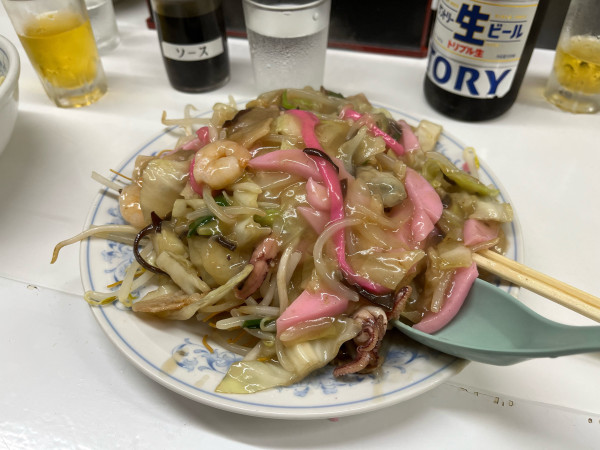 「皿うどん」@中華軽食 三八 浜町店の写真