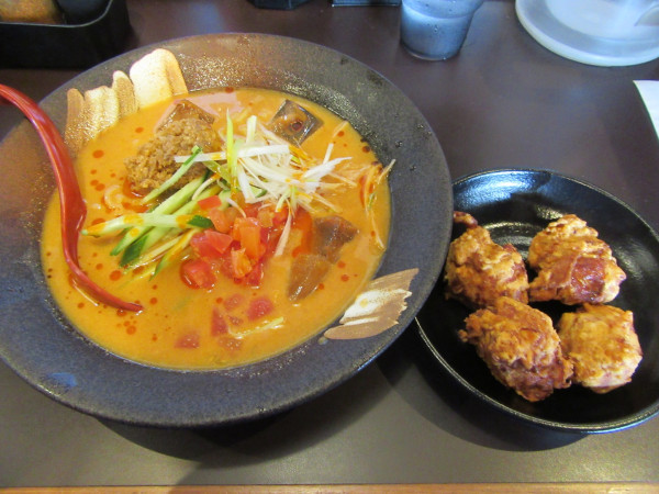 「限定 冷やしタンタン麺(891円)+味噌唐揚げ495円」@麺場 田所商店 つくばささぎ店の写真